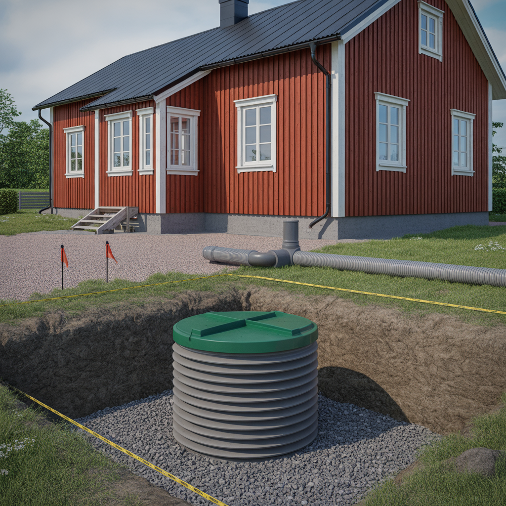 pumpbrunn for dagvatten kostnad dimension och placering