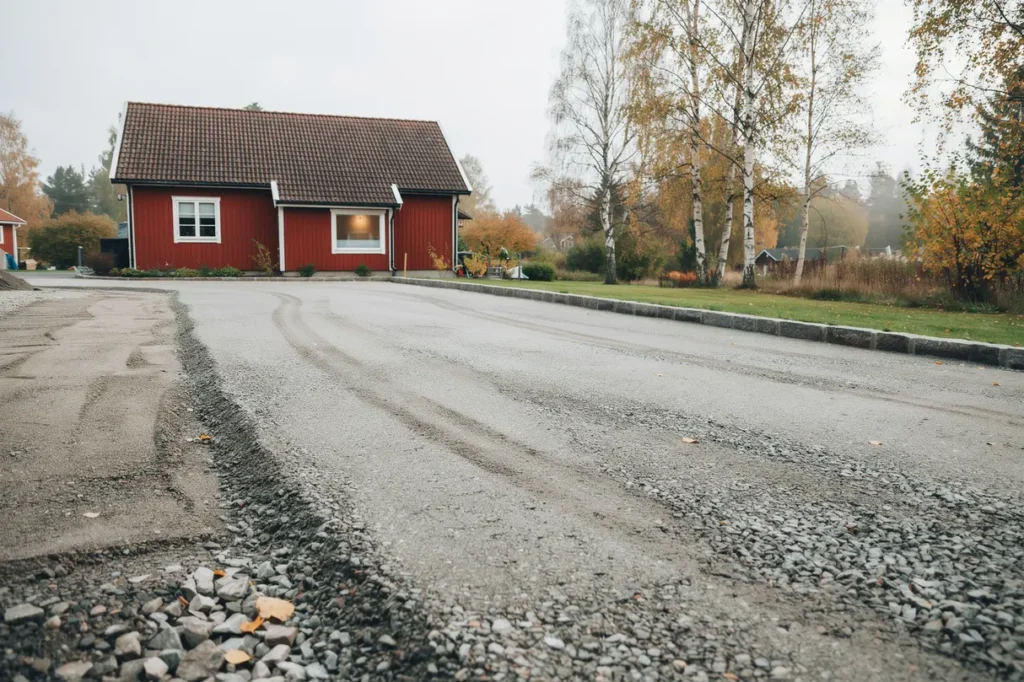 grusa infarten r tt fr n b rjan val av b rlager slitlager och kantst d f r en stabil och l ttsk tt uppfart