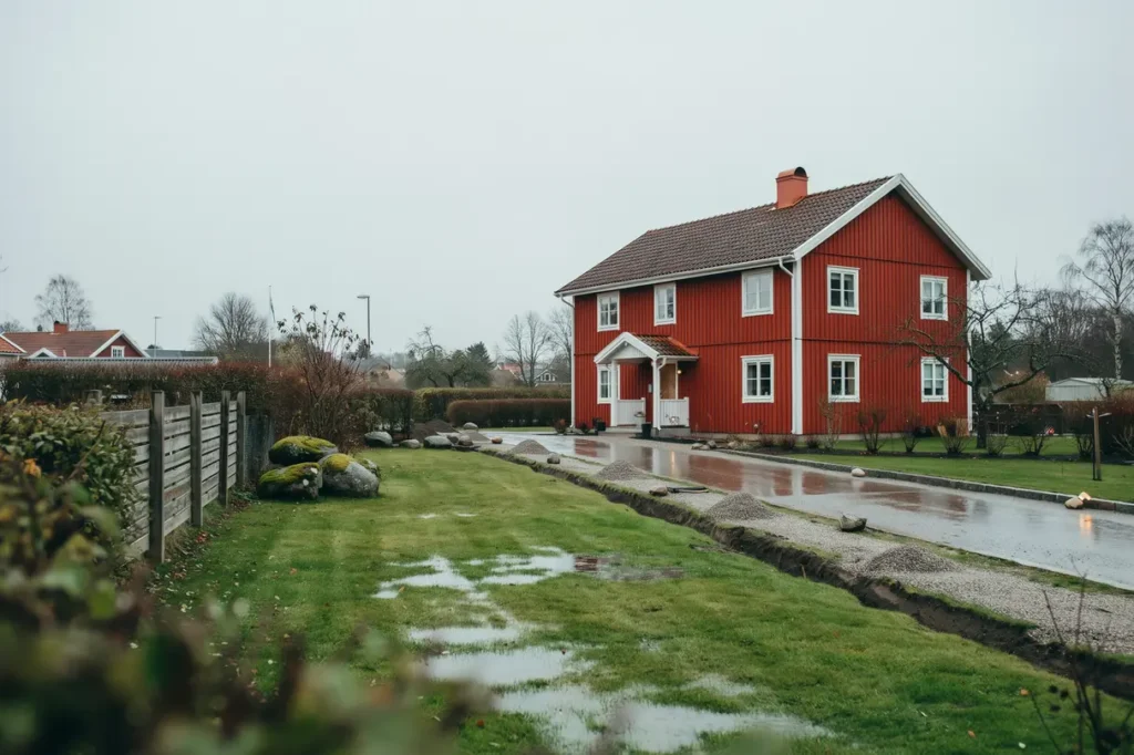 bl t tomt efter regn s hj lper dikning och dikesrensning till att leda bort vattnet effektivt