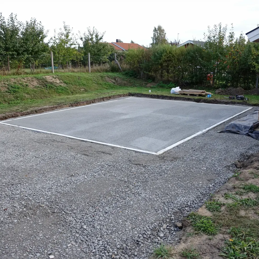 anlagga husgrund gjutning betongplatta vellinge skanor falsterbo skane